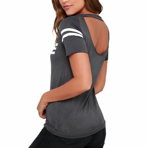 Chaser Graphic LOVE Dark Gray Cut Out Tee M - Picture 8 of 14